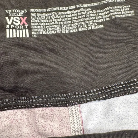 Victoria's Secret Pink and Red Leggings with Vibrant Patchwork Design - Picture 5 of 5